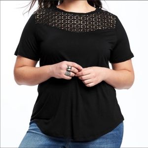 Lace yolk top